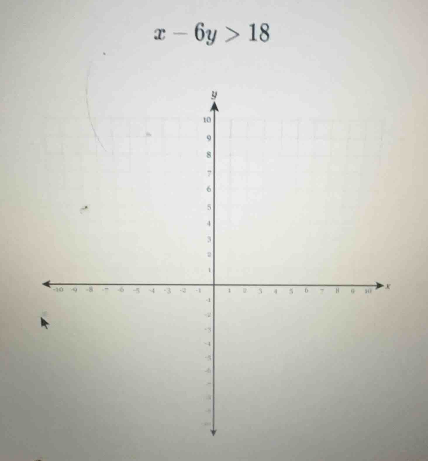 x - 6y > 18