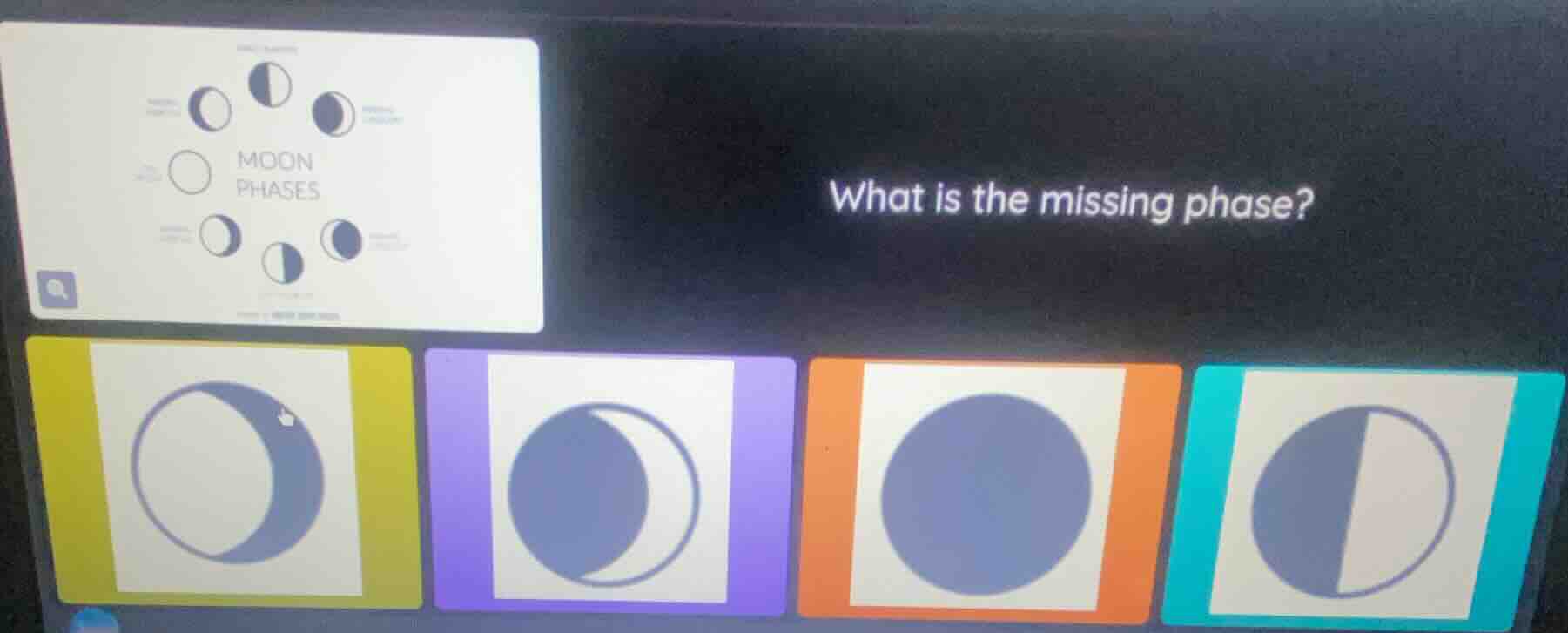 what is the missing phase? there is an image of moon phases above and f…