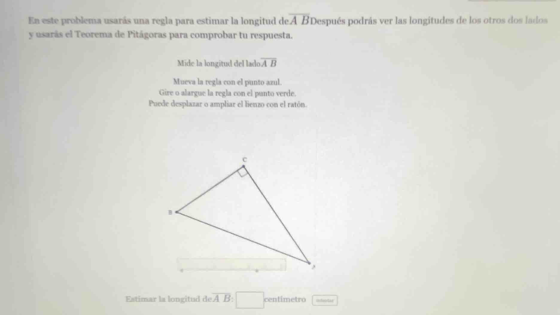 en este problema usarás una regla para estimar la longitud de \\(\\over…