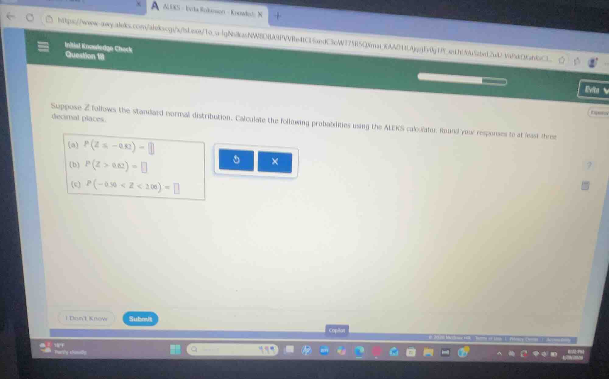 initial knowledge check question 18 suppose z follows the standard norm…