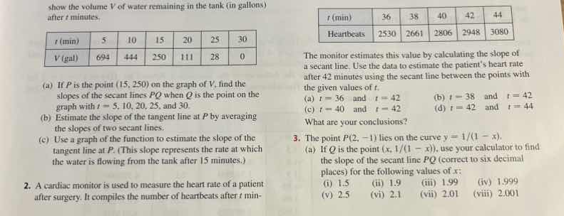 show the volume ( v ) of water remaining in the tank (in gallons) after…