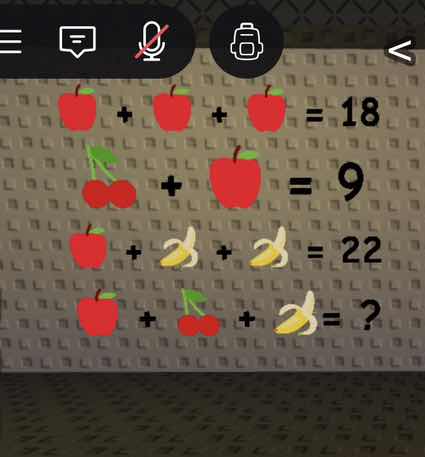 + + = 18 + = 9 + + = 22 + + = ?
