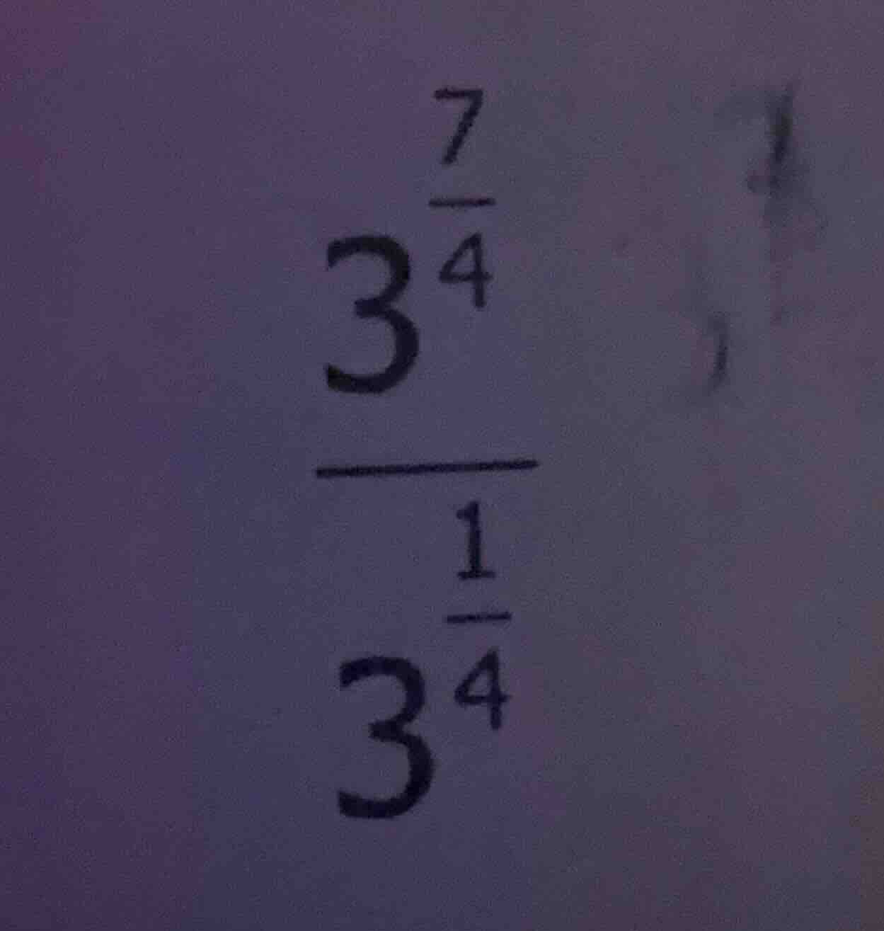 (\frac{3^{\frac{7}{4}}}{3^{\frac{1}{4}}})