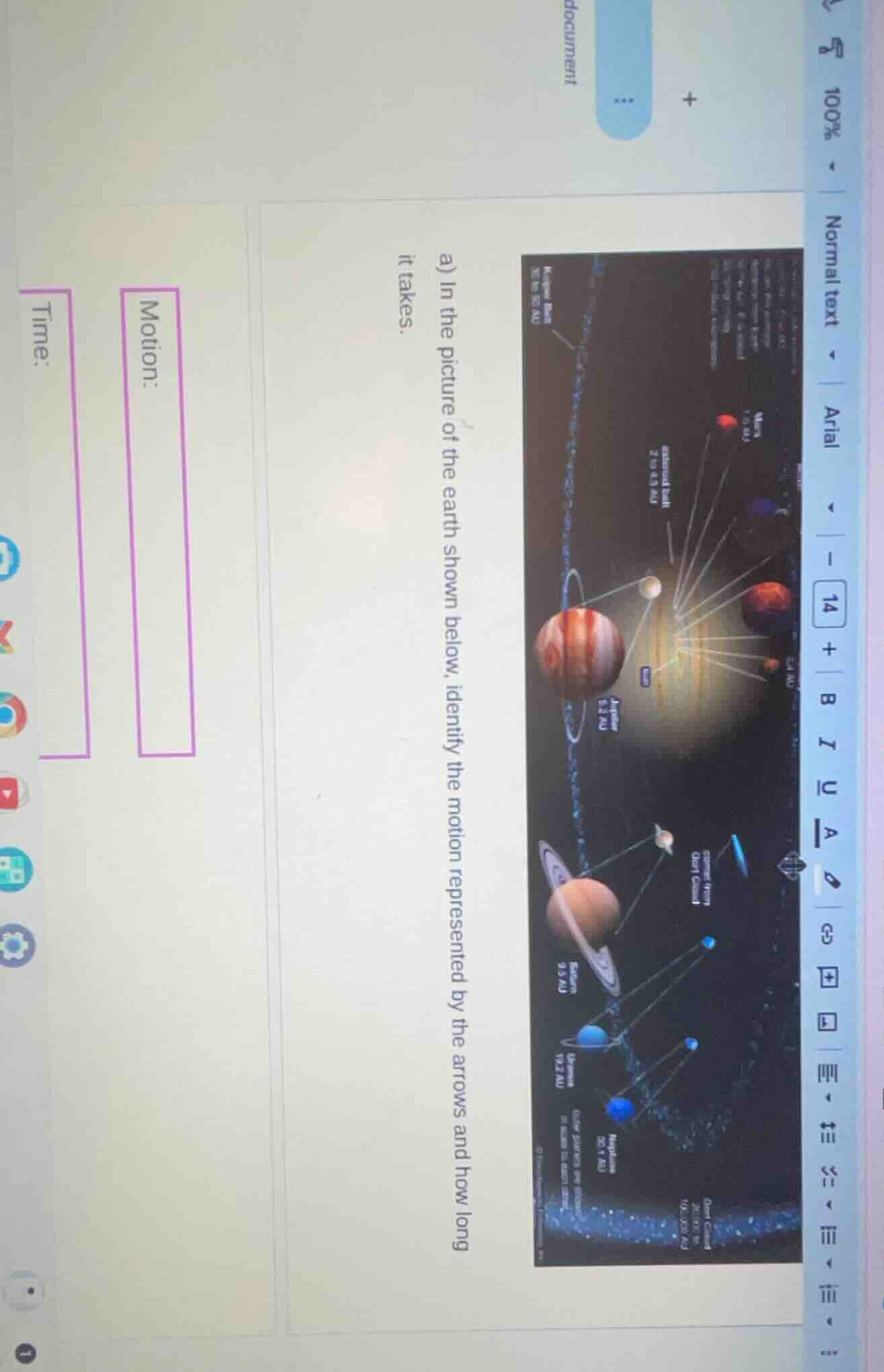 a) in the picture of the earth shown below, identify the motion represe…