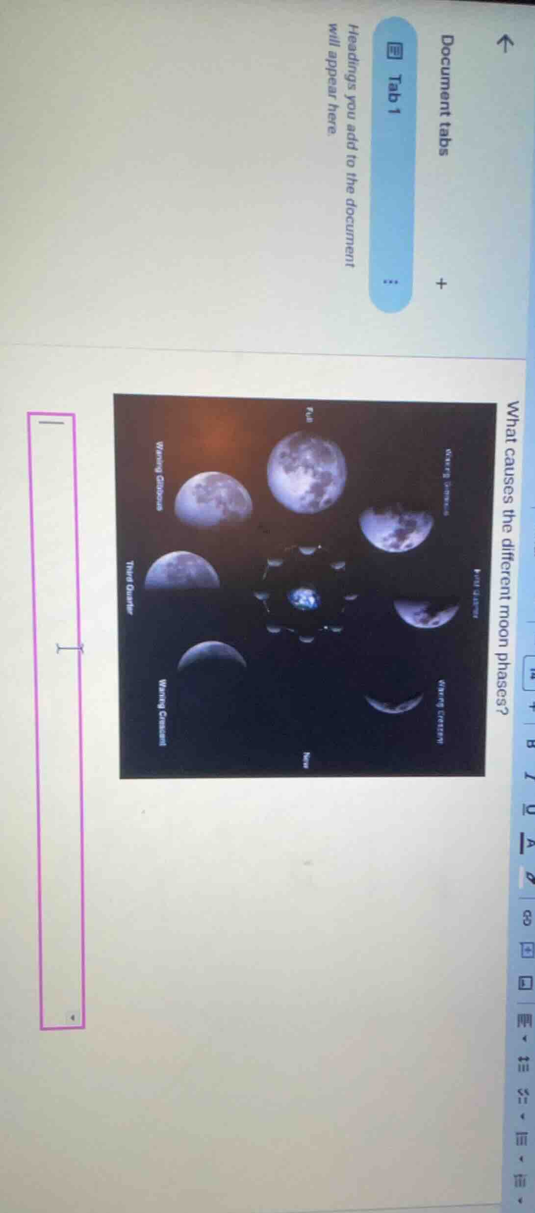 what causes the different moon phases?