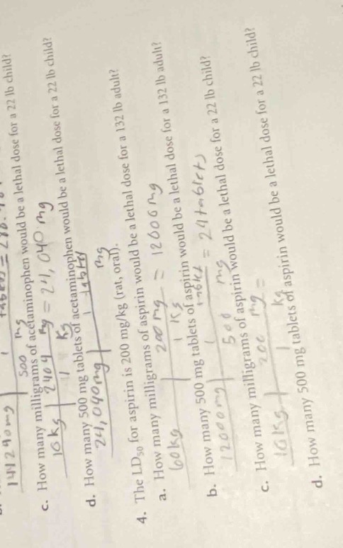 3. 1412 grams how many milligrams of acetaminophen would be a lethal do…