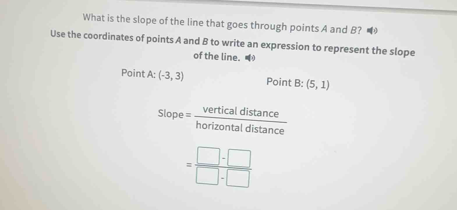 what is the slope of the line that goes through points a and b? use the…