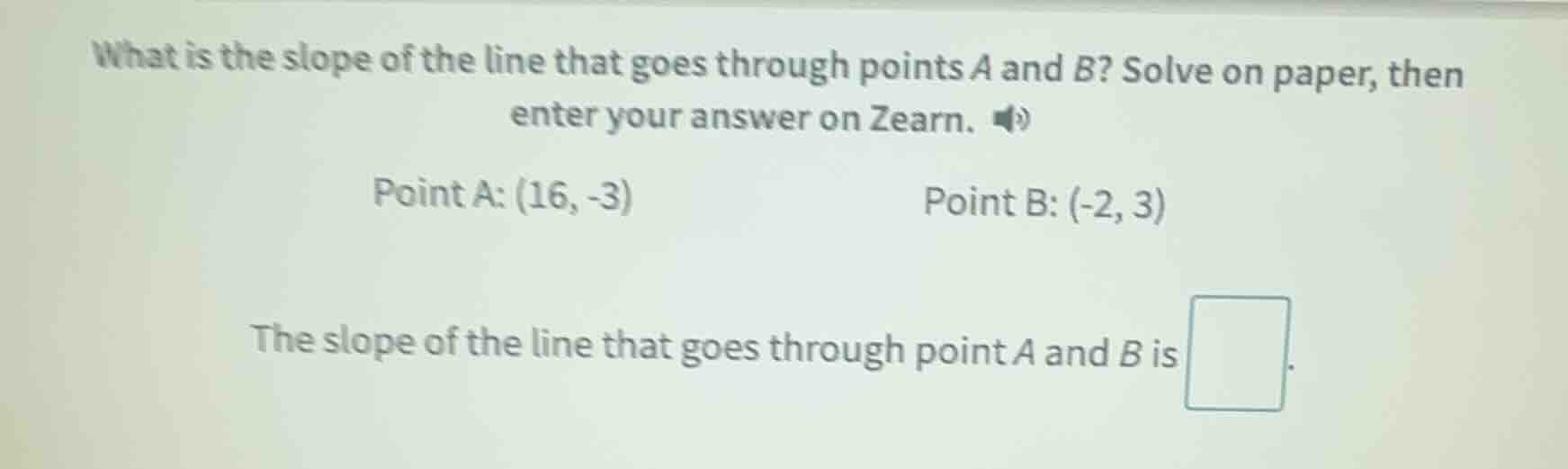 what is the slope of the line that goes through points a and b? solve o…