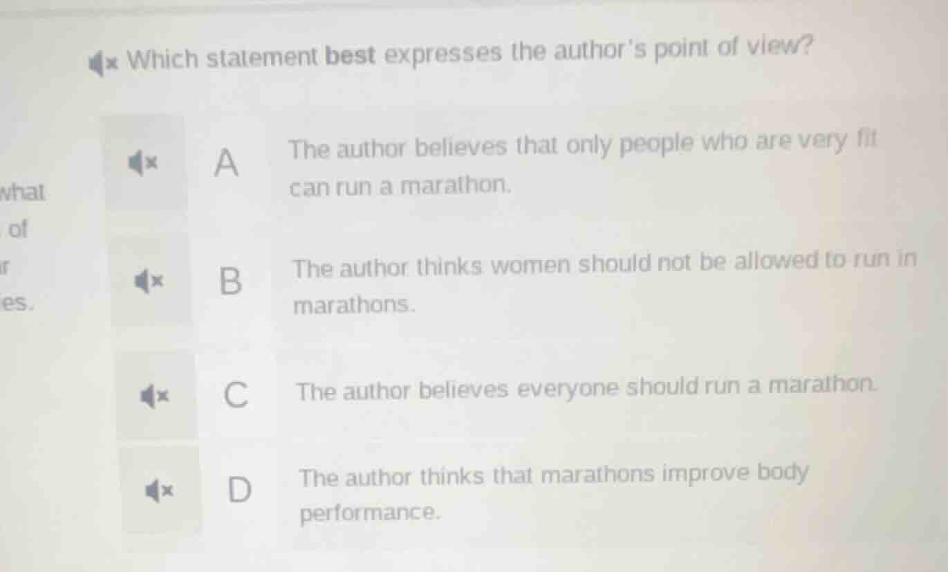 which statement best expresses the authors point of view? a the author …
