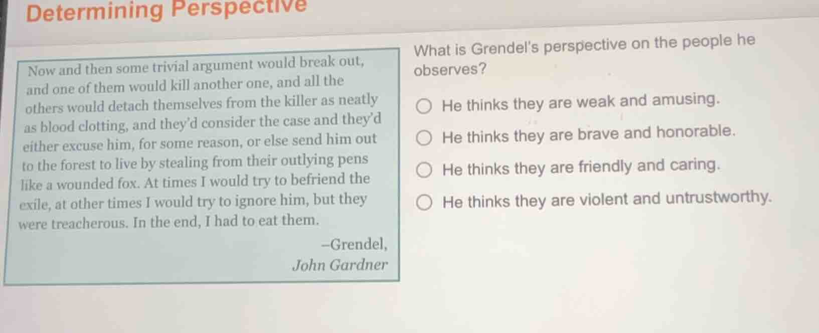 determining perspective now and then some trivial argument would break …