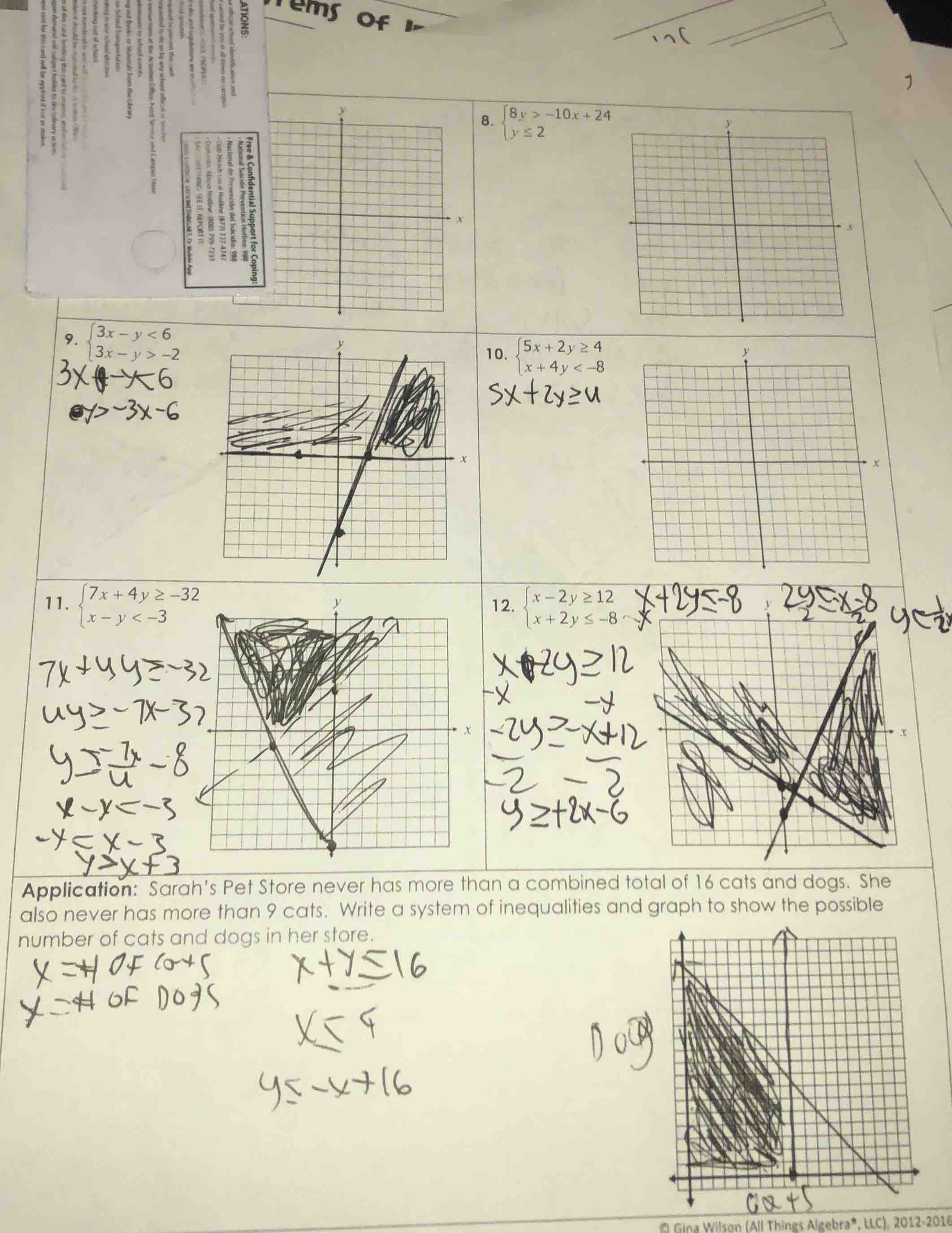 8. \\(\\begin{cases}8y > -10x + 24 \\\\ y \\leq 2\\end{cases}\\)\ 9. \\…