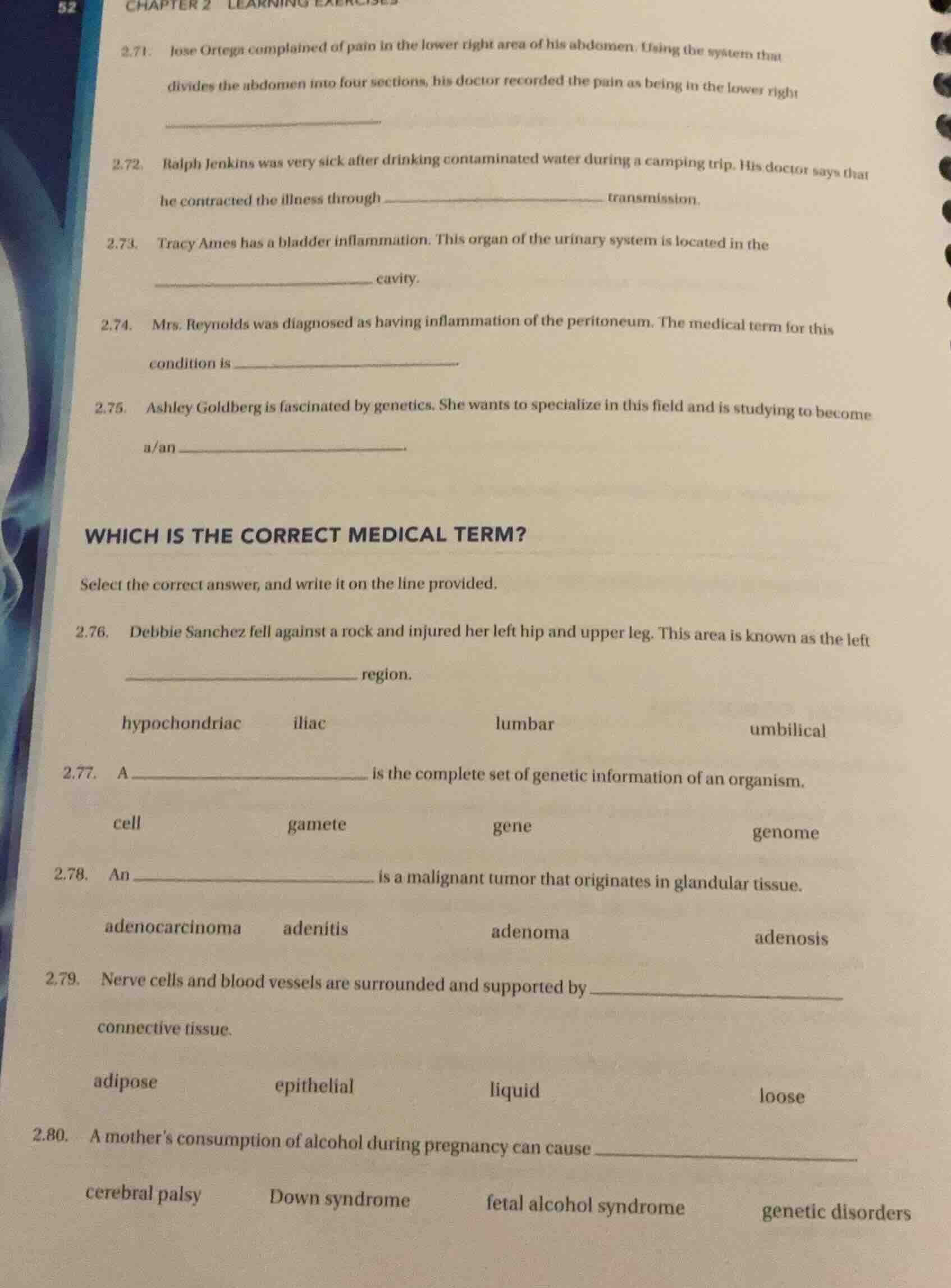 chapter 2 learning exercises 2.71. jose ortega complained of pain in th…