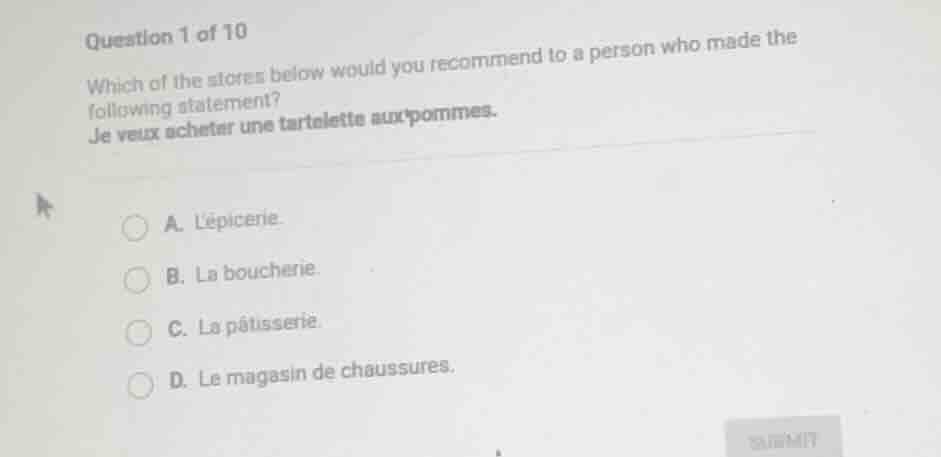 question 1 of 10 which of the stores below would you recommend to a per…