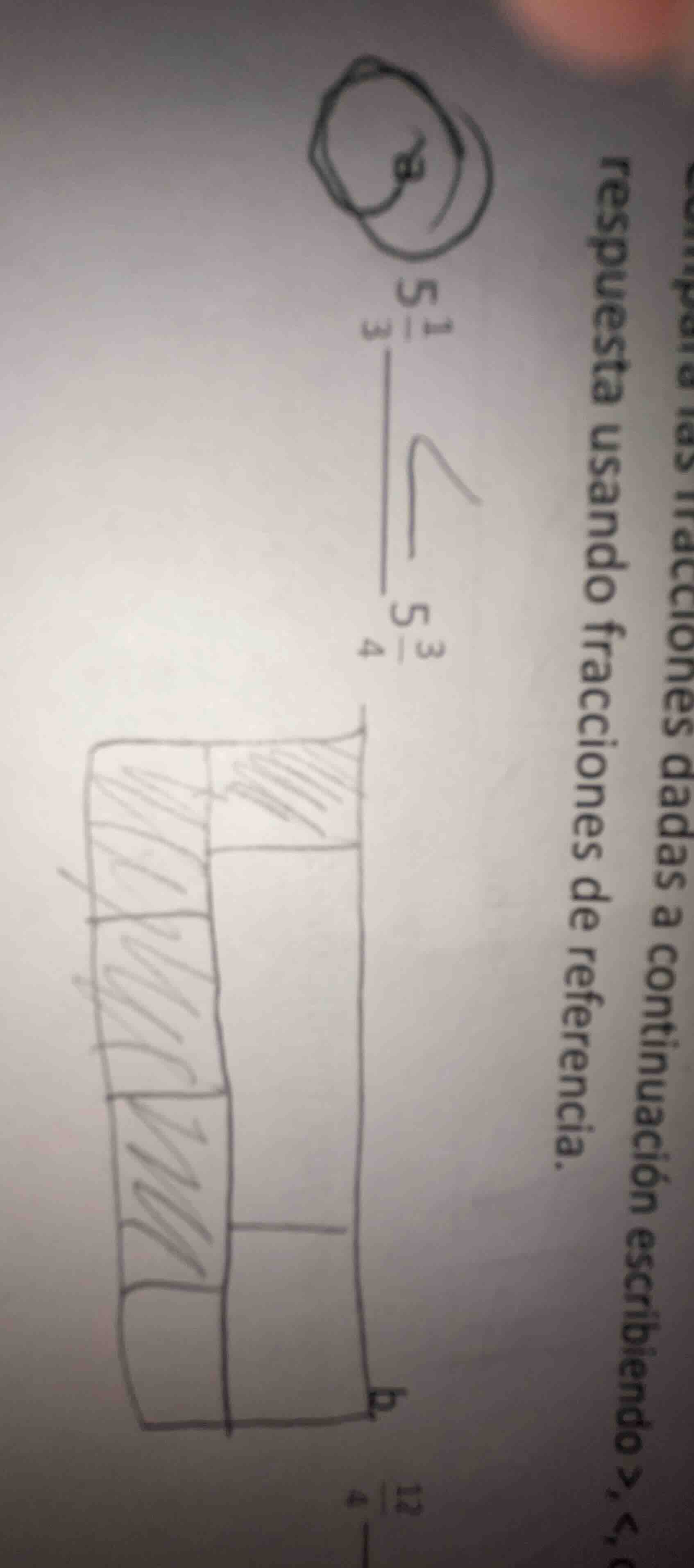 respuesta usando fracciones de referencia. fracciones dadas a continuac…