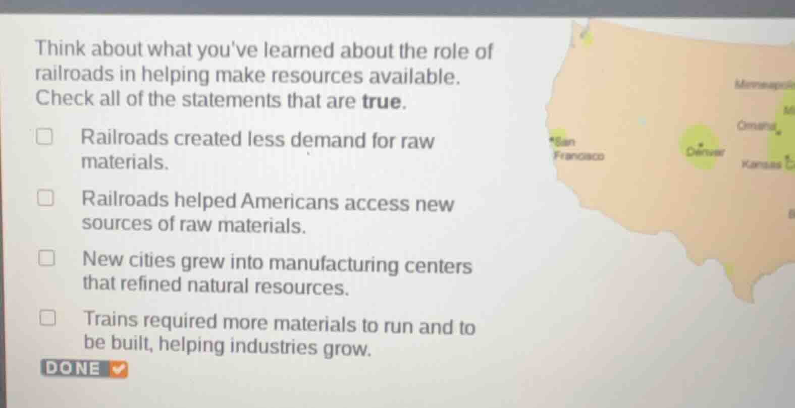 think about what youve learned about the role of railroads in helping m…