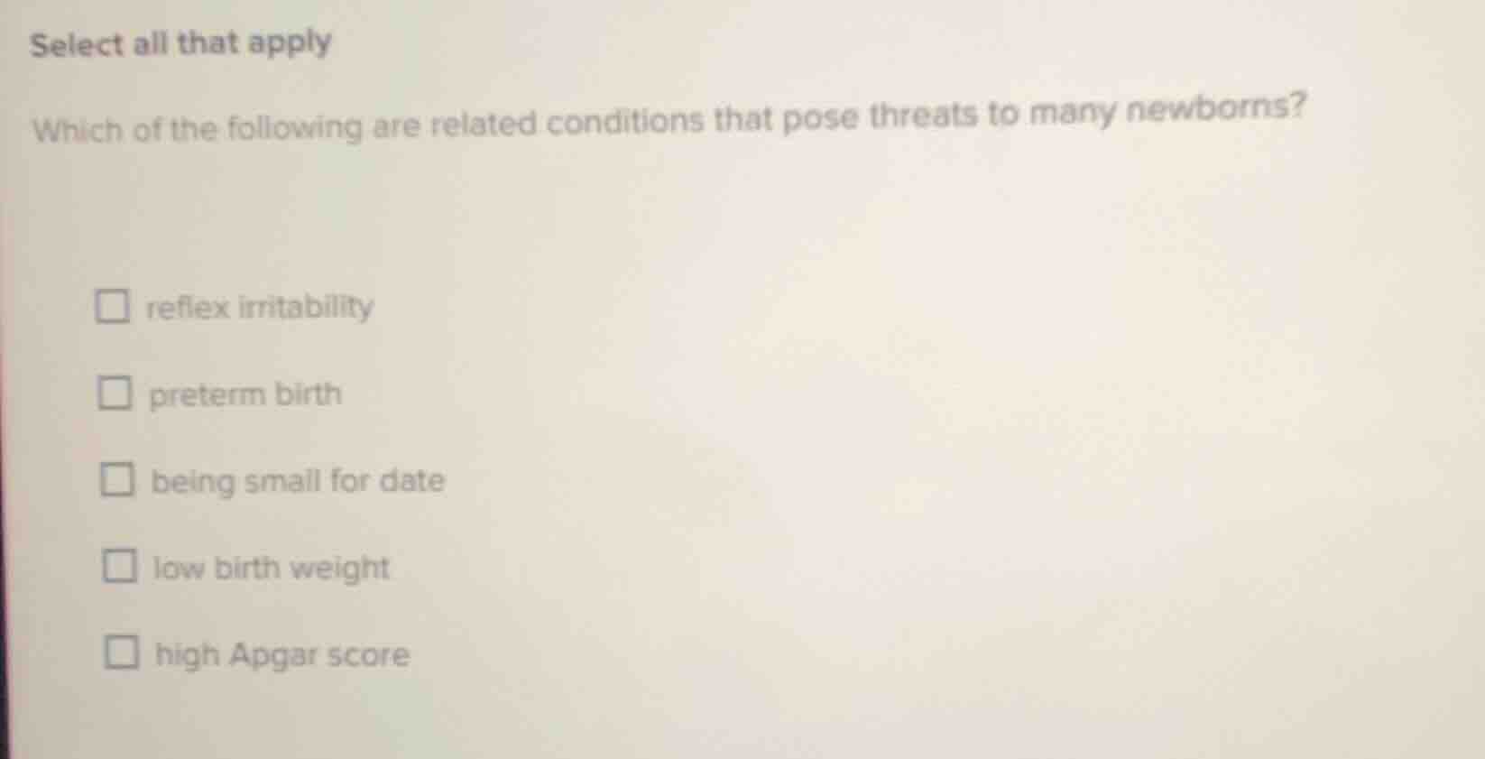 select all that apply which of the following are related conditions tha…