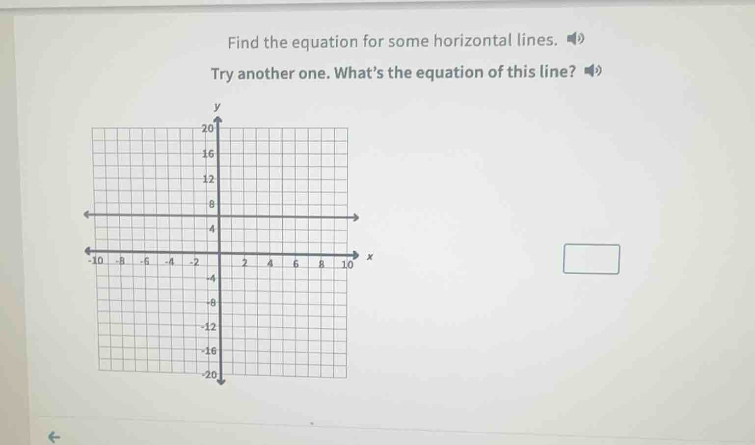 find the equation for some horizontal lines. try another one. what’s th…