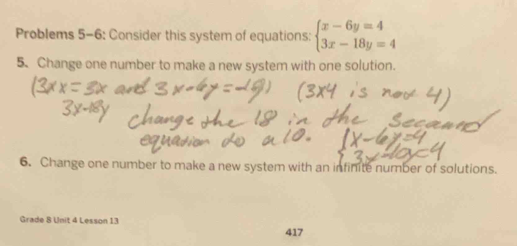 problems 5–6: consider this system of equations: \\(\\begin{cases}x - 6…