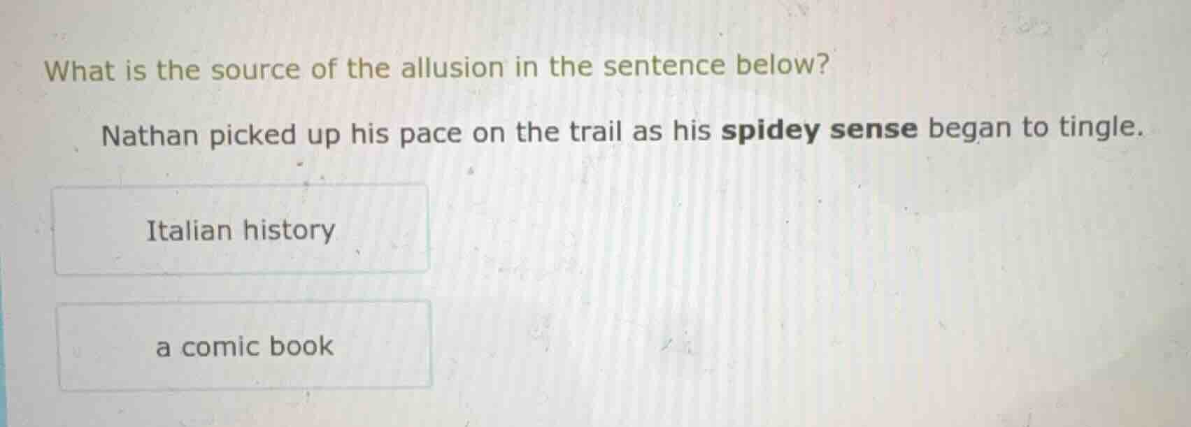 what is the source of the allusion in the sentence below? nathan picked…
