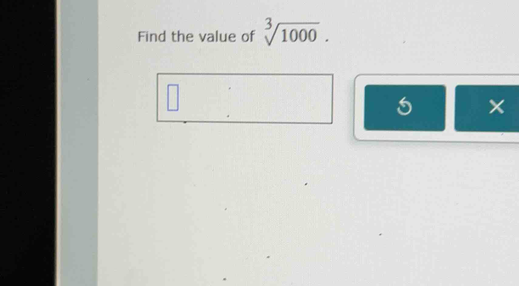 find the value of \\(\\sqrt3{1000}\\).