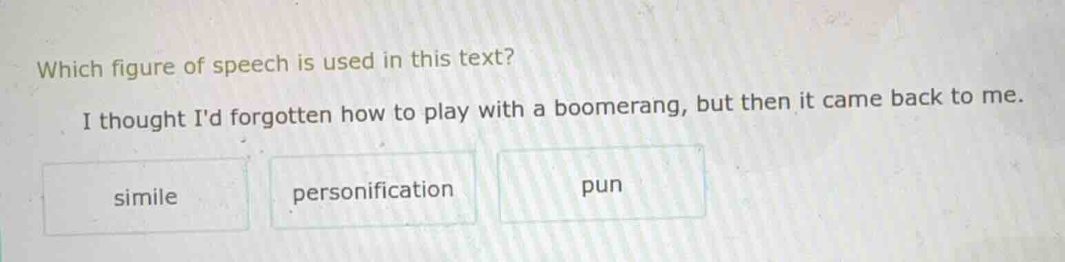 which figure of speech is used in this text? i thought id forgotten how…