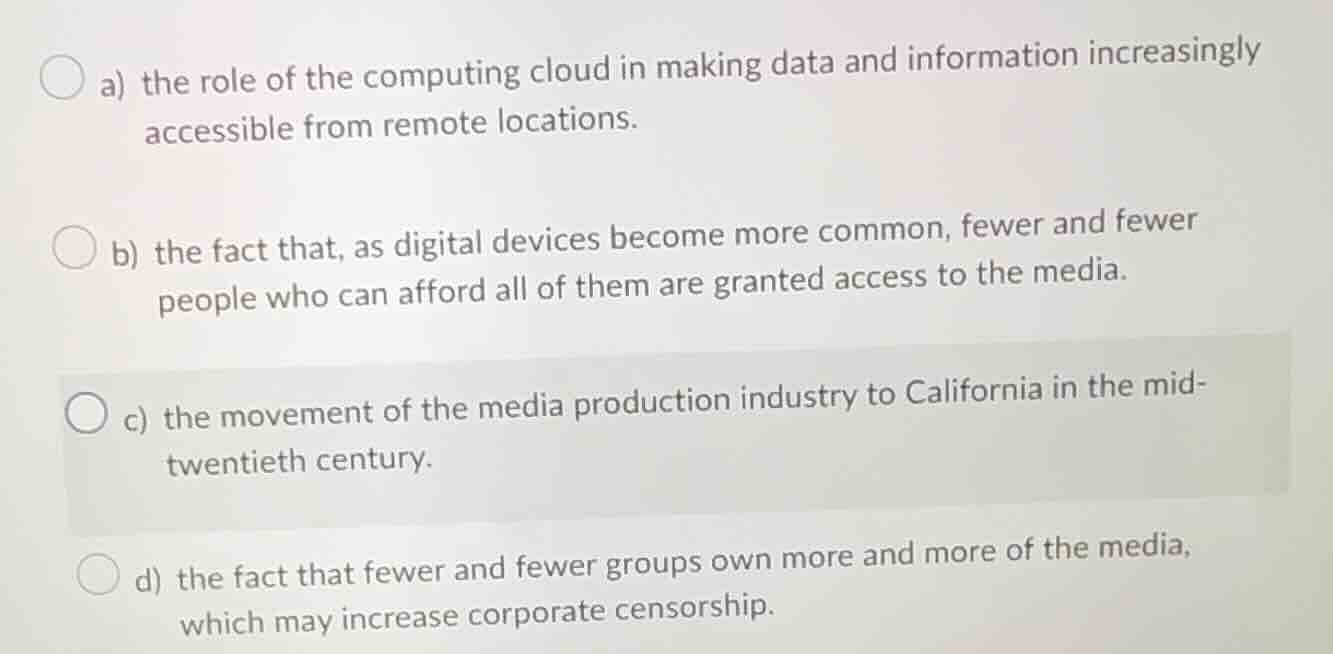 a) the role of the computing cloud in making data and information incre…
