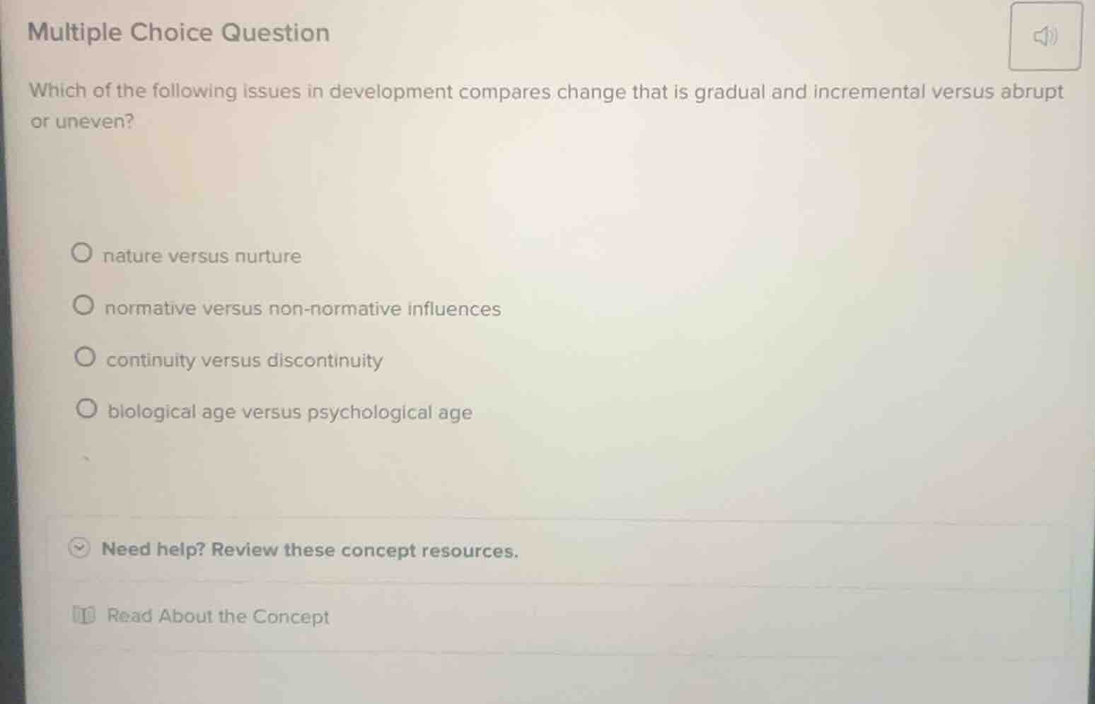 multiple choice question which of the following issues in development c…