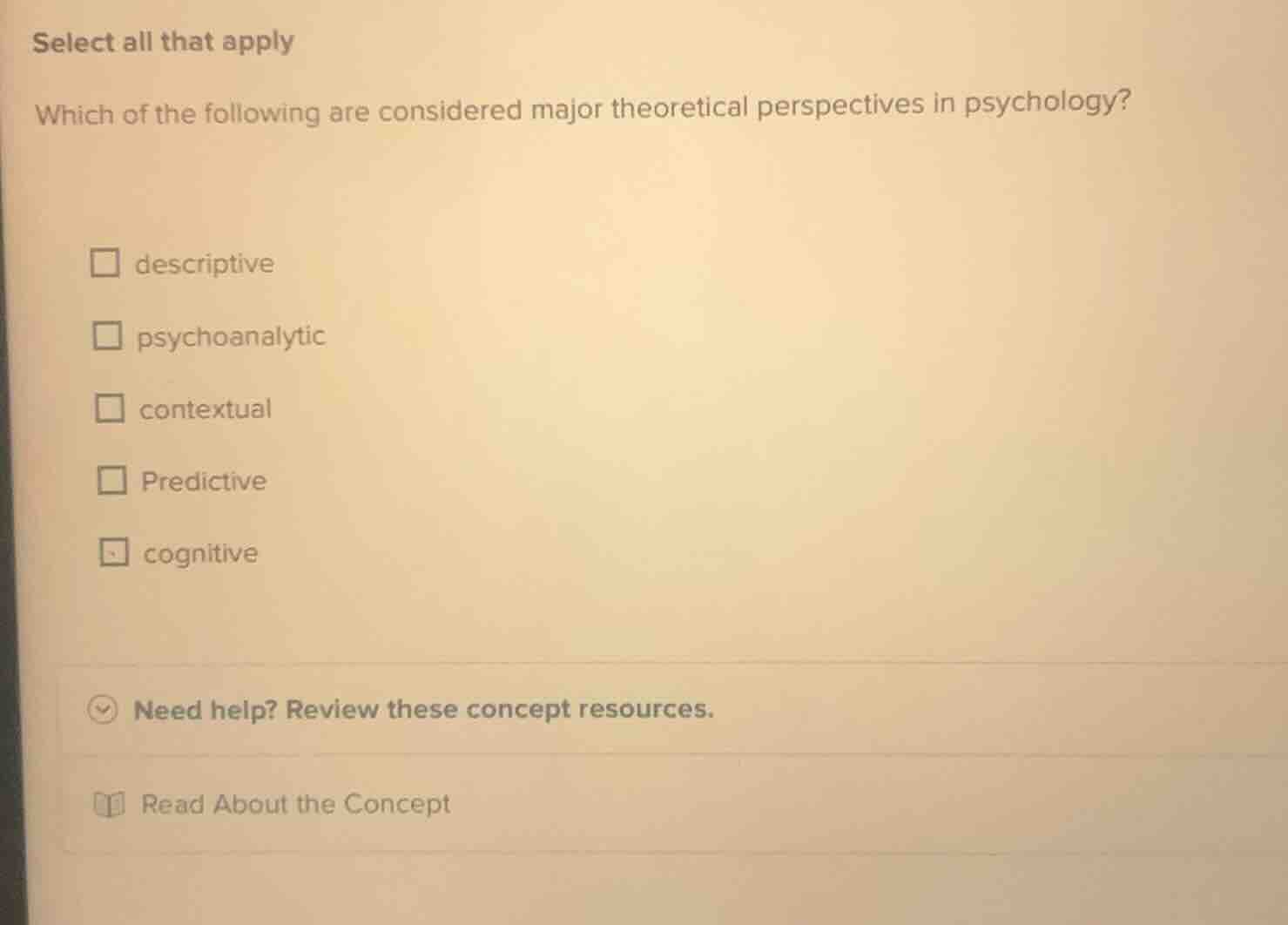 select all that apply which of the following are considered major theor…