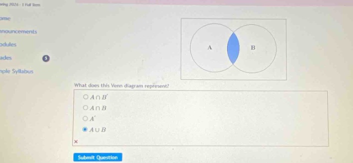 what does this venn diagram represent? $a\\cap b$ $a\\cap b$ $a$ $a\\cu…