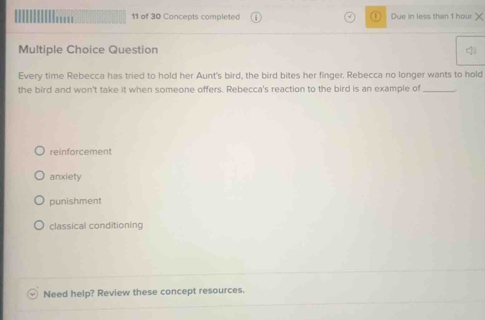 multiple choice question every time rebecca has tried to hold her aunts…