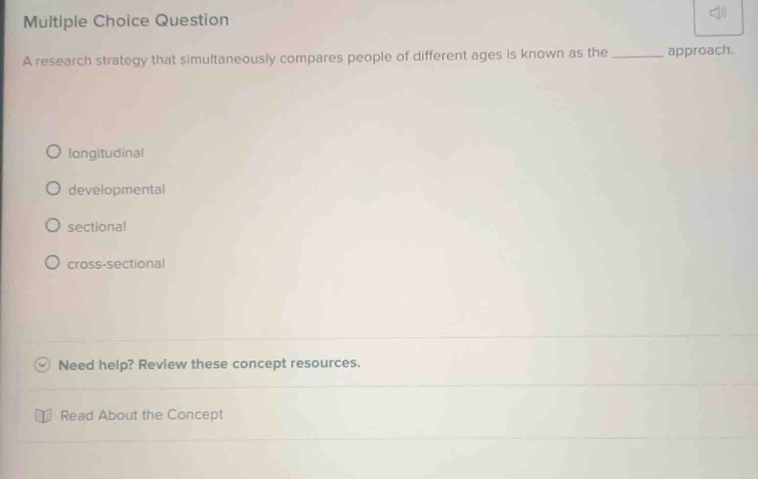 multiple choice question a research strategy that simultaneously compar…