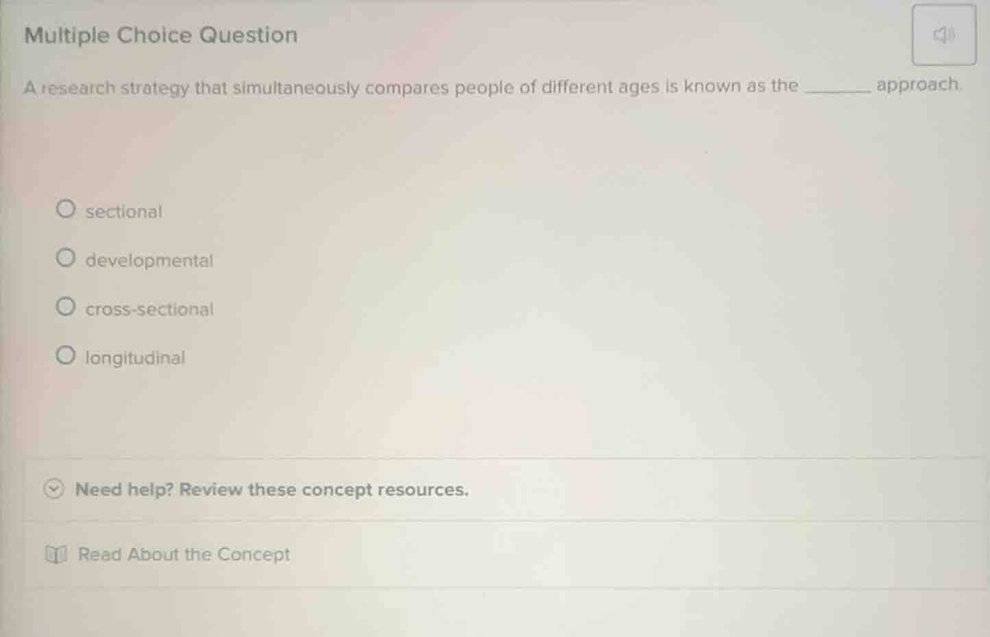 multiple choice question a research strategy that simultaneously compar…