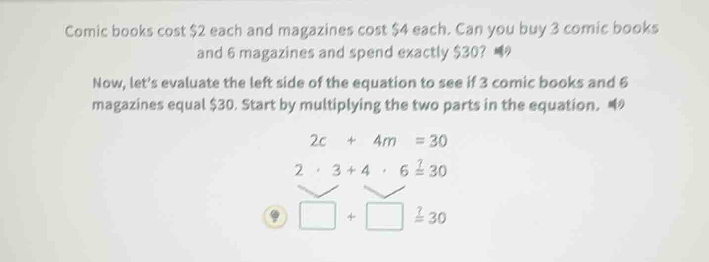 comic books cost $2 each and magazines cost $4 each. can you buy 3 comi…