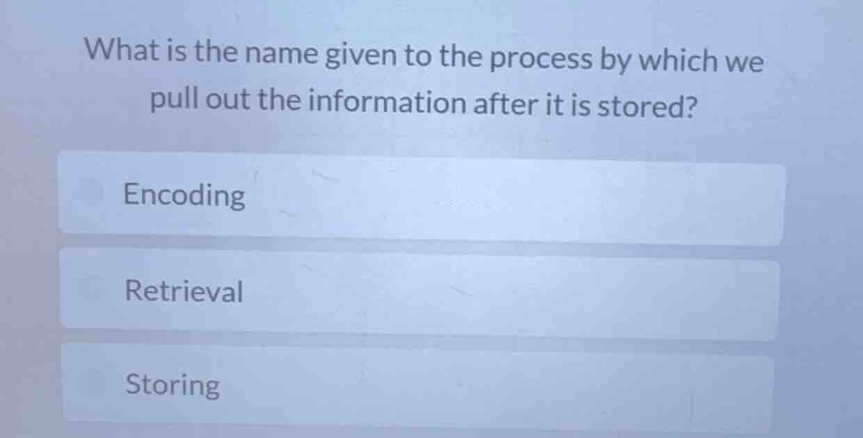 what is the name given to the process by which we pull out the informat…