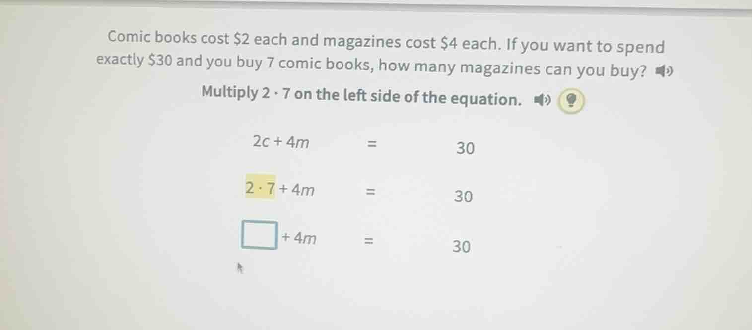 comic books cost $2 each and magazines cost $4 each. if you want to spe…