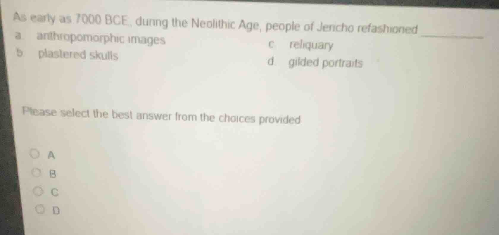 as early as 7000 bce, during the neolithic age, people of jericho refas…