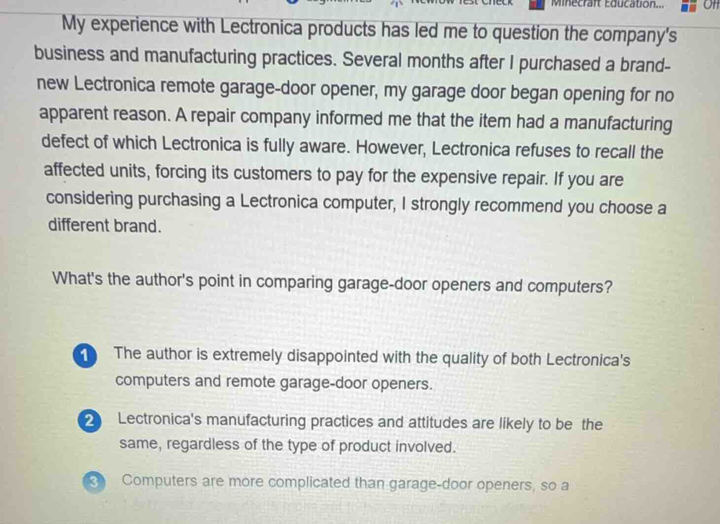 my experience with lectronica products has led me to question the compa…