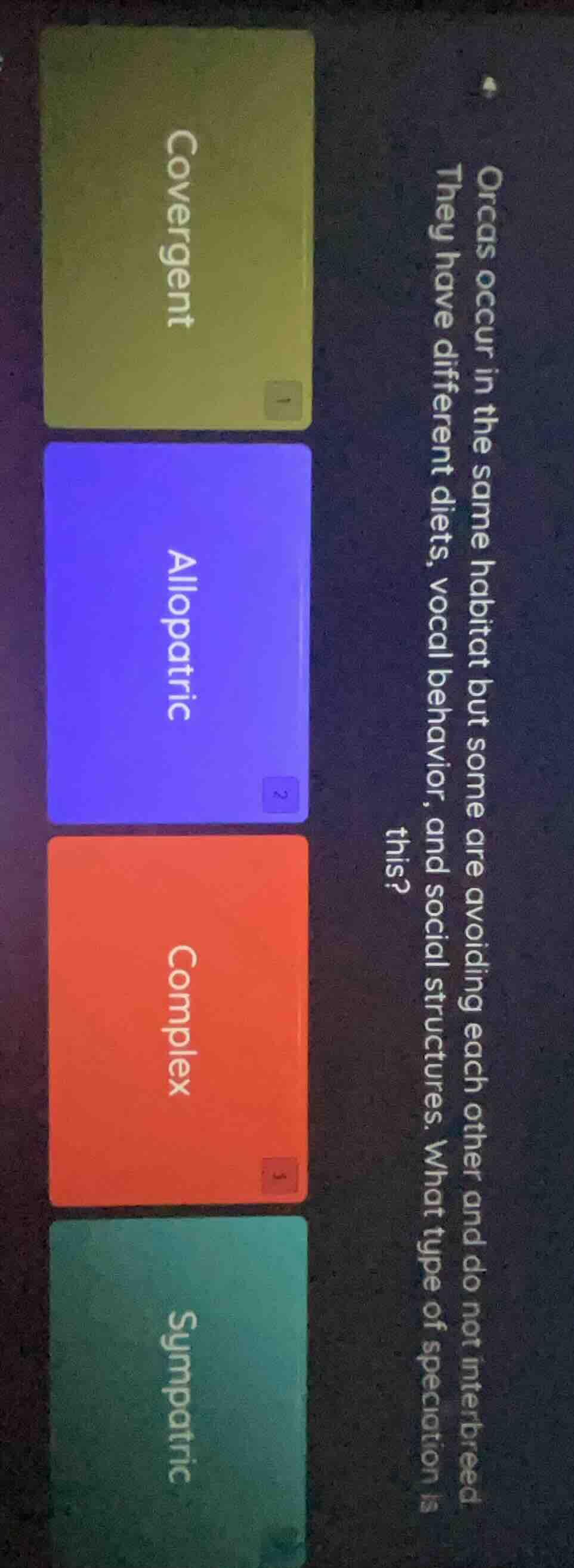 orcas occur in the same habitat but some are avoiding each other and do…