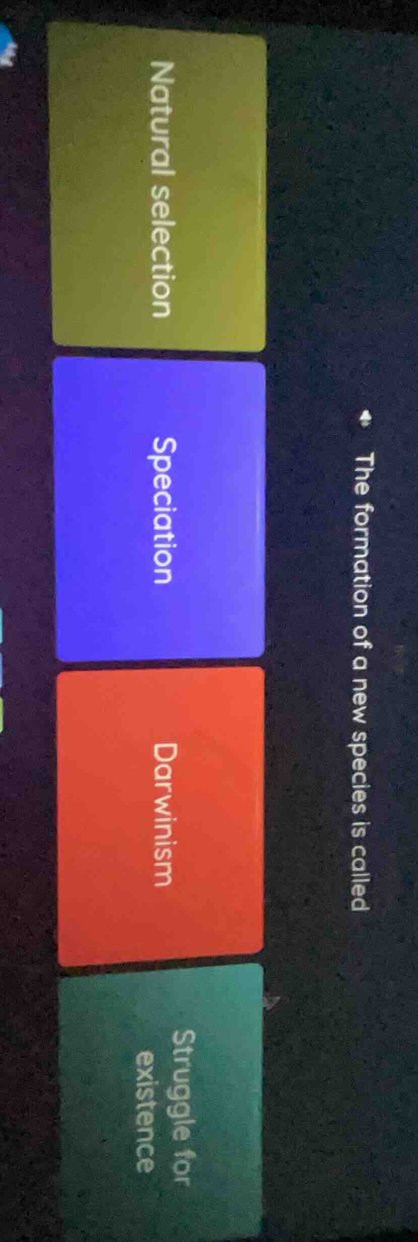 the formation of a new species is called natural selection speciation d…