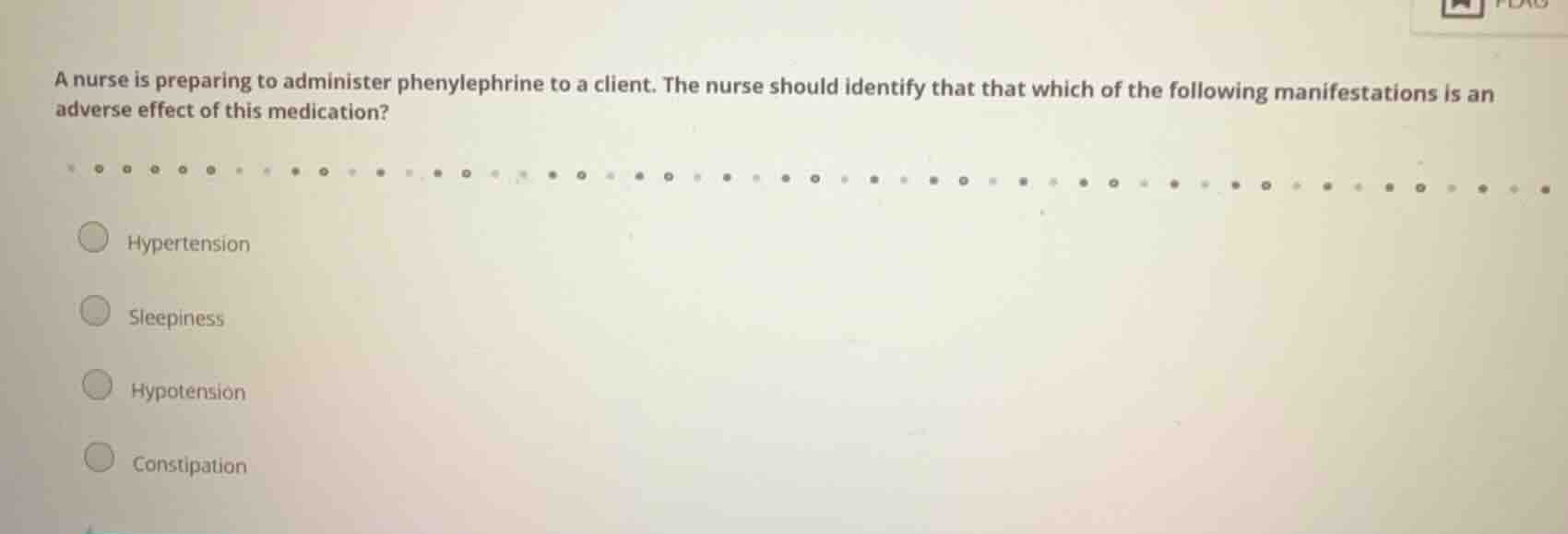 a nurse is preparing to administer phenylephrine to a client. the nurse…