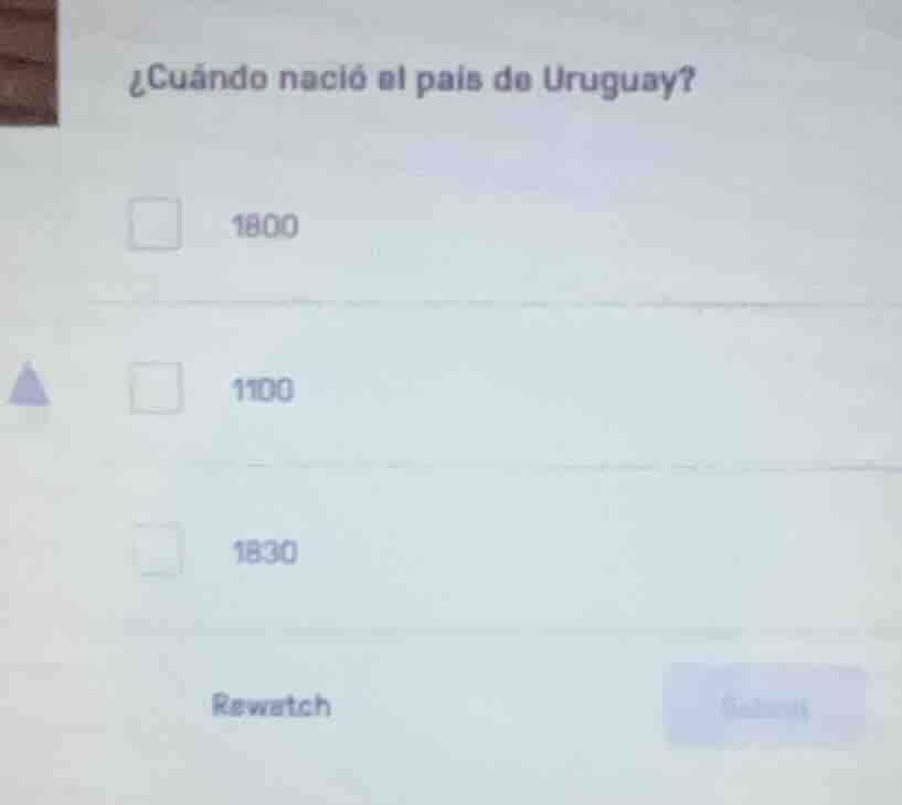 ¿cuándo nació el país de uruguay? 1800 1100 1830 rewatch