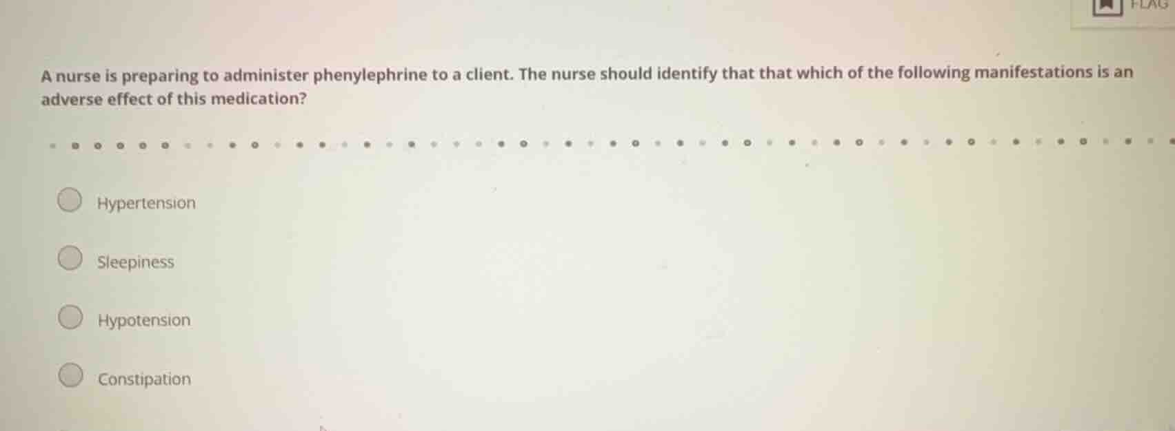 a nurse is preparing to administer phenylephrine to a client. the nurse…