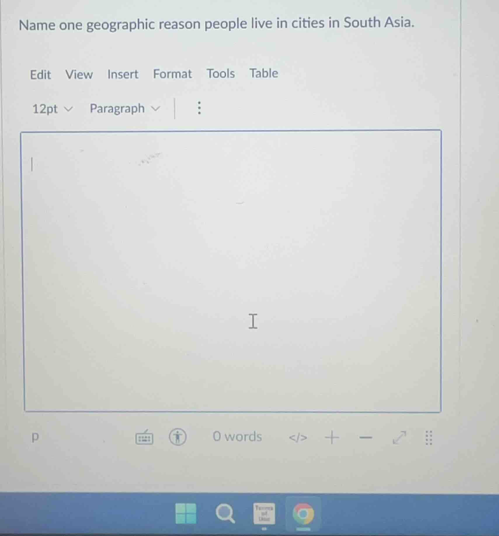 name one geographic reason people live in cities in south asia.