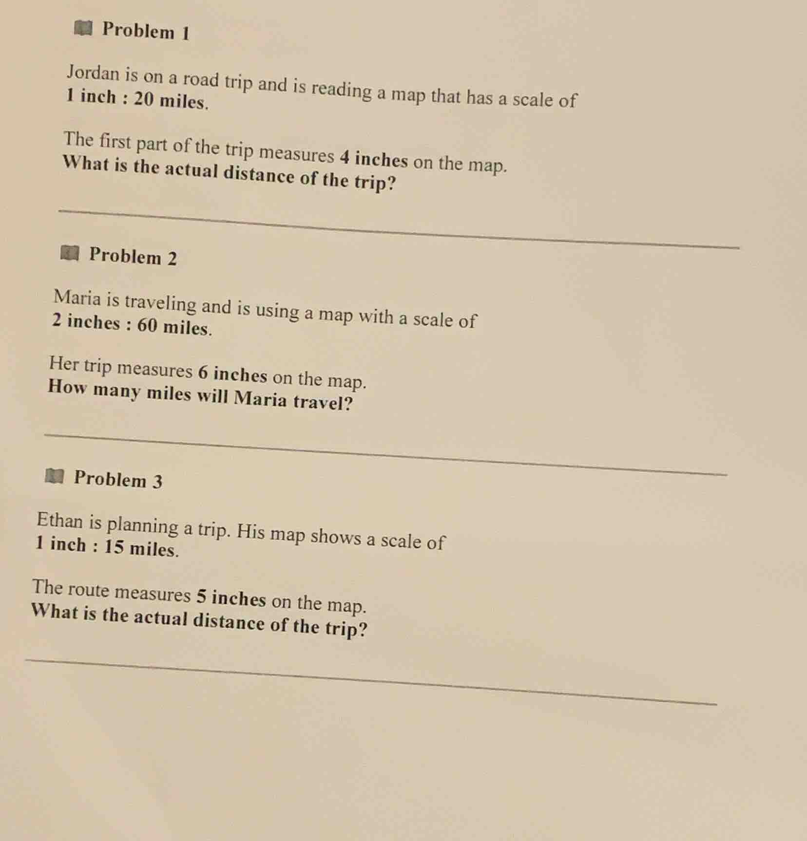 problem 1 jordan is on a road trip and is reading a map that has a scal…