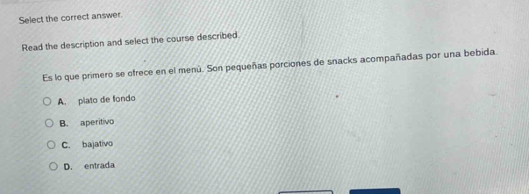 select the correct answer. read the description and select the course d…