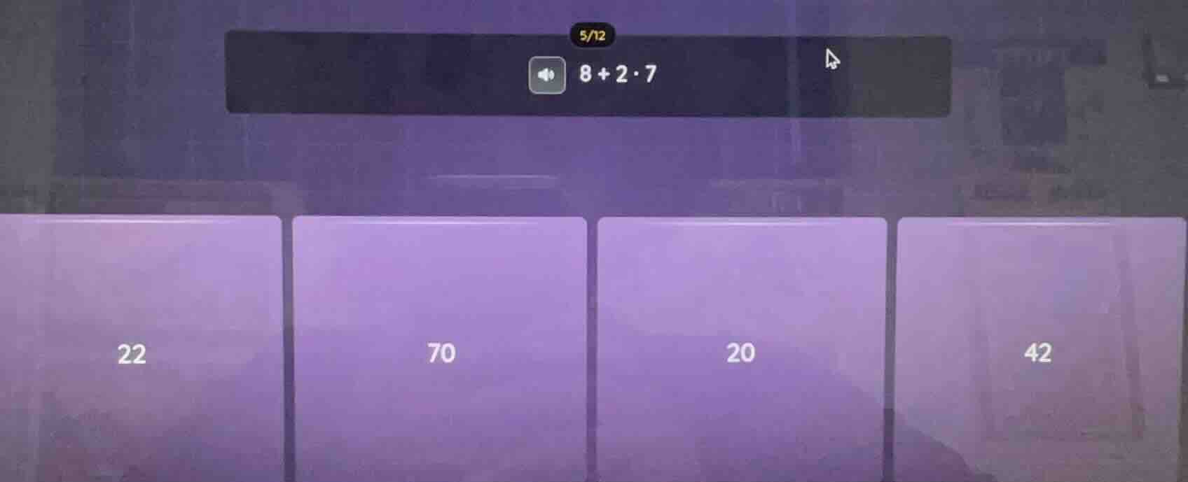 8 + 2·7 22 70 20 42