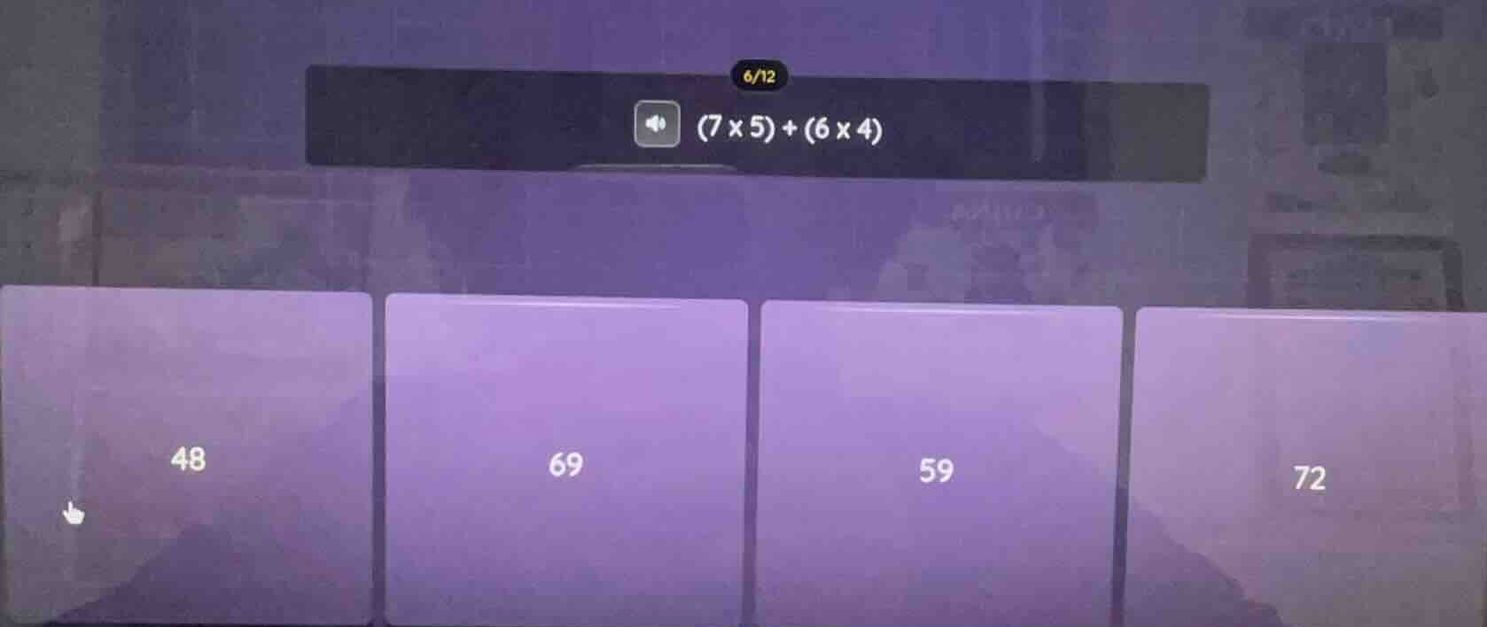 (7×5)+(6×4) 48 69 59 72