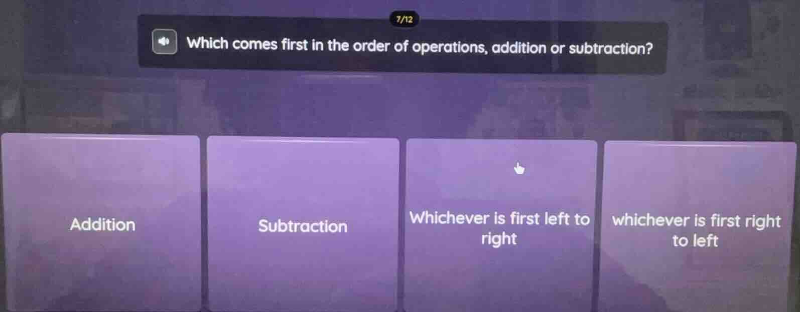 which comes first in the order of operations, addition or subtraction? …
