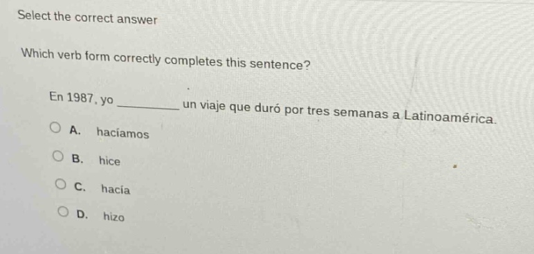 select the correct answer which verb form correctly completes this sent…