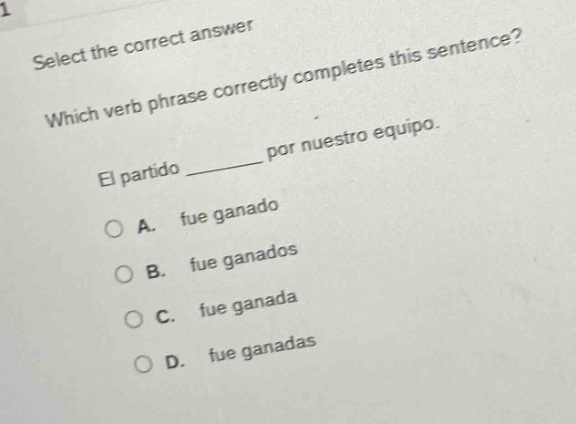 select the correct answer which verb phrase correctly completes this se…